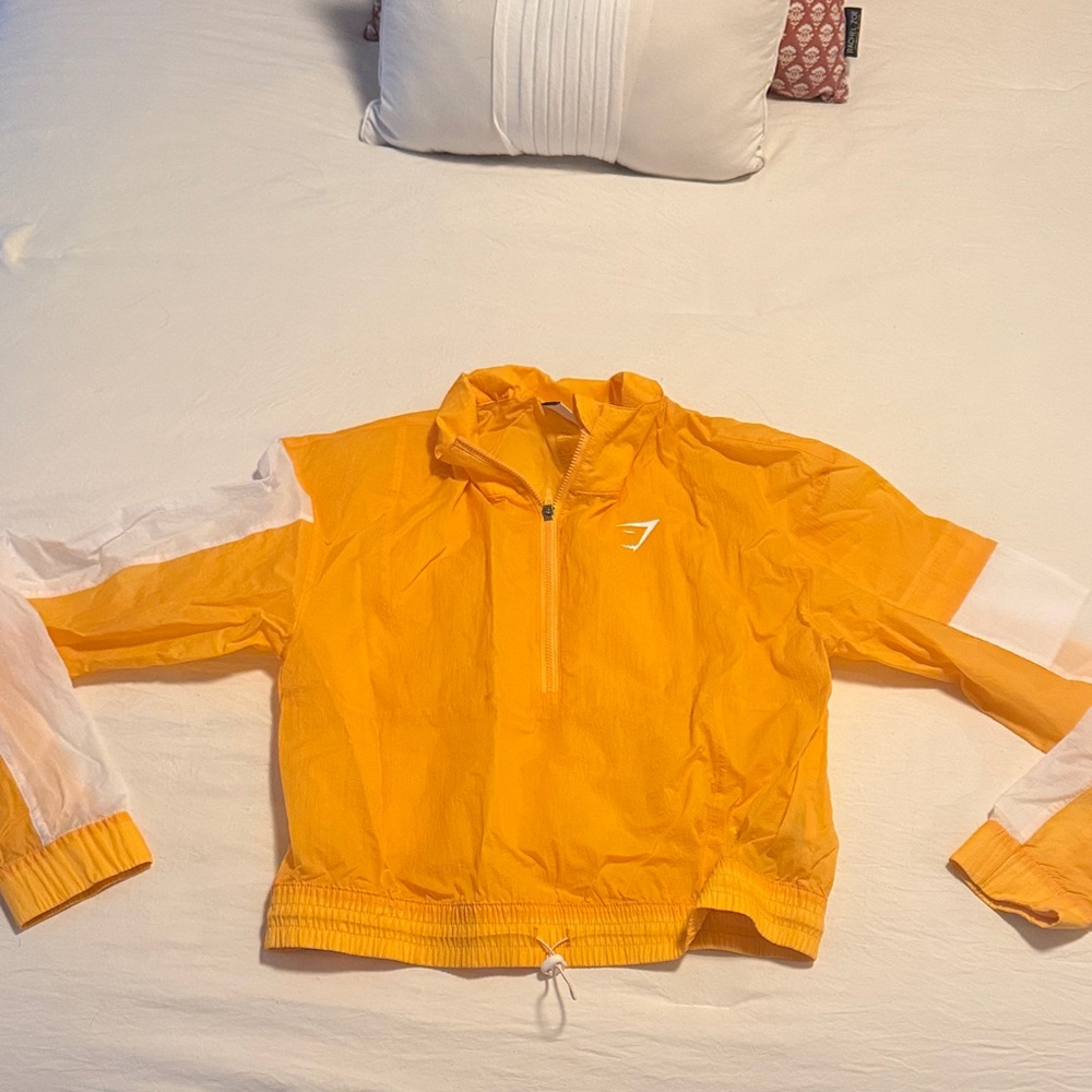 Gymshark Yellow and White Women's Jacket